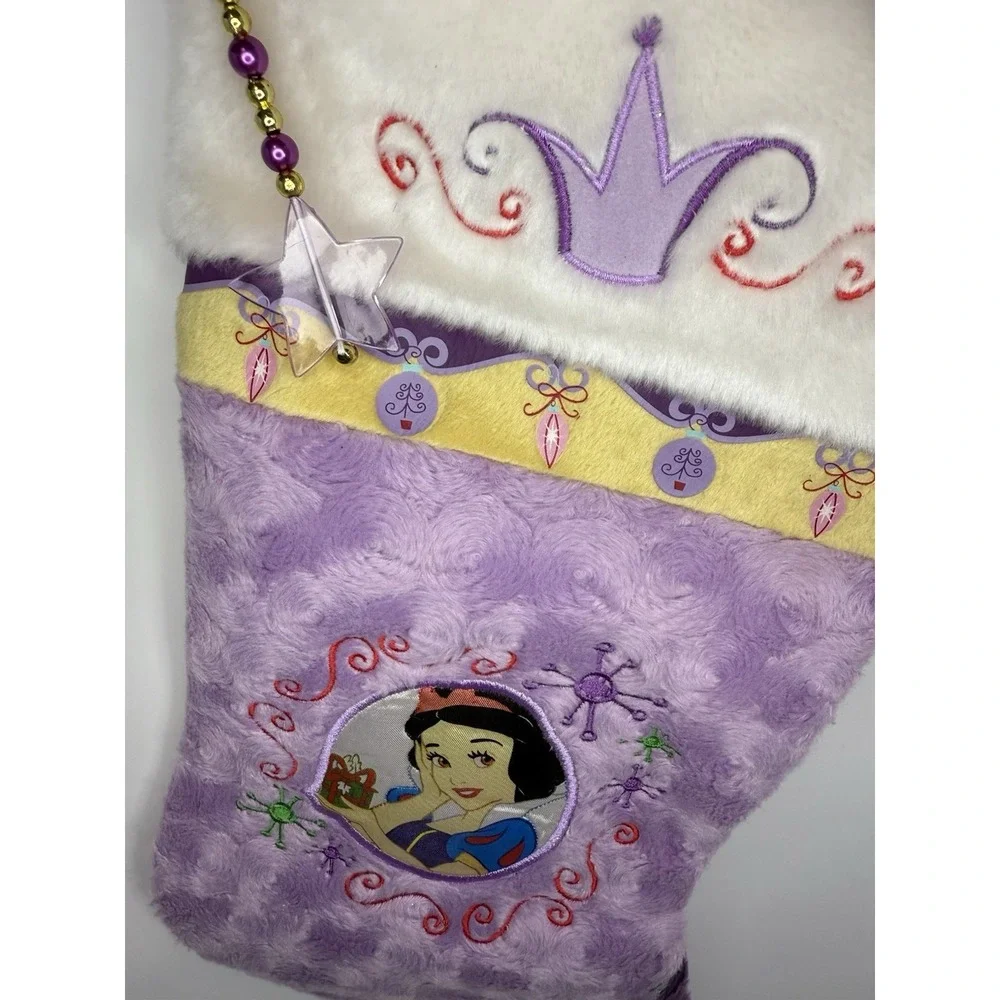 Disney Snow White Christmas Stocking Purple Faux‎ Fur 17